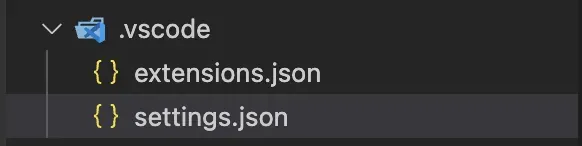 vscode 폴더에서 vscode 에디터에 대한 설정을 할 수 있다.