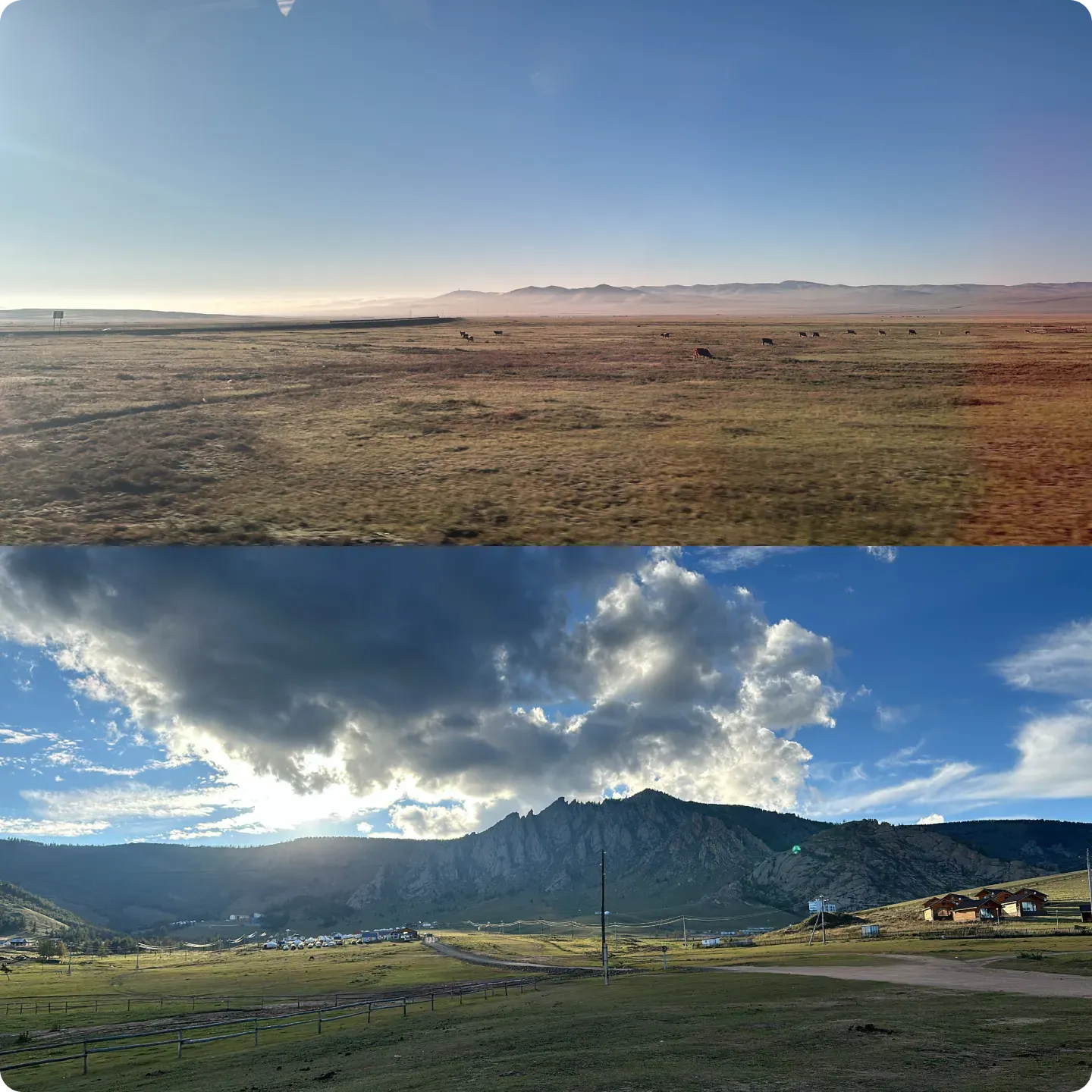 차안에서 본 몽골